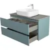 BelBagno KRAFT-1200-2C-SO-AO База под раковину подвесная с фрезерованными ручками по всей длине фасада с двумя выкатн. ящ., Голубой Мат.,1200x455x500