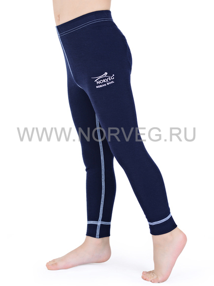 Термобелье комплект из шерсти мериноса Norveg Soft Dark blue детский - 5