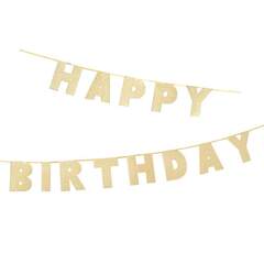 Гирлянда "С Днем Рождения" [Happy Birthday] 3 м (золото)