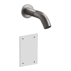 Gessi 316 Intreccio 54114#239 Смеситель для раковины настенный, электронный, излив 146 мм., внешняя часть, цвет Steel Brushed фото