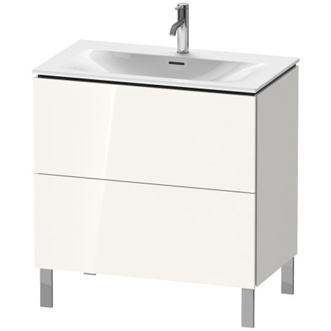 Duravit L-Cube LC659702222 Тумба напольная под раковину, 2 ящика, 704x820x481мм, цвет White High Gloss