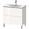 Duravit L-Cube LC659702222 Тумба напольная под раковину, 2 ящика, 704x820x481мм, цвет White High Gloss
