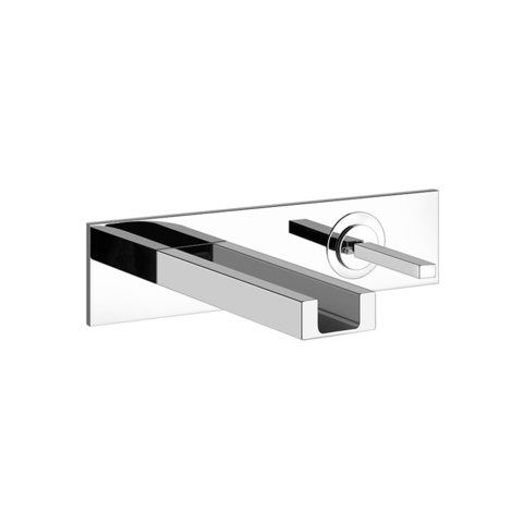 Gessi Rettangolo 30988#031 Встраиваемый смеситель для раковины, рукоятка "джойстик", излив 135мм(внешние части), цвет: хром