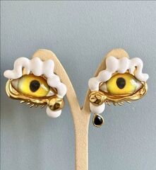 Серьги CLOUD- ОБЛАКА с глазом в стиле Schiaparelli
