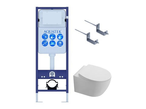 Aquatek SET Aquatek СИРИУС-INS17/KKI2 SET Aquatek СИРИУС (рама Aquatek Standard INS-0000017+ крепеж KKI-0000002+ унитаз AQ1582T-00 СИРИУС TORNADO с тонким сиденьем soft-close)