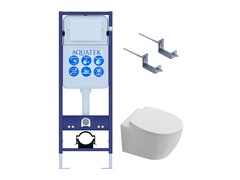 Aquatek SET Aquatek СИРИУС-INS17/KKI2 SET Aquatek СИРИУС (рама Aquatek Standard INS-0000017+ крепеж KKI-0000002+ унитаз AQ1582T-00 СИРИУС TORNADO с тонким сиденьем soft-close) фото