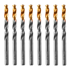 Сверло по металлу, 7,5 мм, HSS-Tin, Golden Tip, 8 шт. Denzel