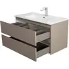 BelBagno KRAFT-800-2C-SO-СO База под раковину подвесная с фрезерованными ручками по всей длине фасада с двумя выкатн. ящ., Бежевый Мат., 800x455x500