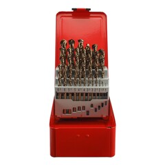 Набор сверл по металлу 1-13мм 25шт DIN338 HSSE-Co5 130° (мет. кейс) H-Tools Pro 215215PRO