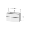 Duravit D-Neo DE436302222 Тумбочка подвесная, 625x1010x462, 1 ящик цвет: белый высокоглянцевый