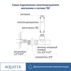 Aquatek AQ 1020BL Комплект 2шт.: вентиль круглый г/ш 3/4х1/2, эксцентрик 3/4х1/2, отражатель 3/4, цвет черный муар