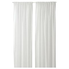 Комплект штор IKEA SANDDADRA (САНДДАДРА), Белый с рисунком, 145x250 см, 2 шт