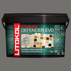 Затирка швов эпоксидная Litokol Starlike Defender EVO S.120 GRIGIO PIOMBO, 1 кг