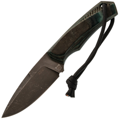 Фото Нож Pocket Wolf Мини Тактик, сталь K340, рукоять микарта, зеленый