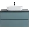 BelBagno KRAFT-800-2C-SO-AO База под раковину подвесная с фрезерованными ручками по всей длине фасада с двумя выкатн. ящ., Голубой Мат., 800x455x500