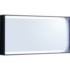 Geberit Citterio 500.570.JJ.1 Зеркало с подсветкой 118.4x58.4см, Серо-коричневый дуб / Меламин, древесная структура фото