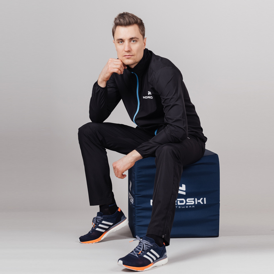 Мужская куртка для бега Nordski Motion black-light blue - 6