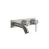 Gessi 316 54136#239 Встраиваемый смеситель на 2 источника, с изливом 168-138мм и переключателем (внешняя часть), цвет: steel brushed