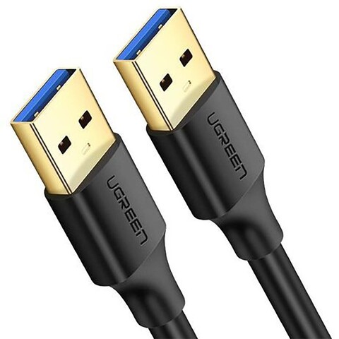 Кабель UGREEN US128 (10370) USB-A 3.0 Male to Male Cable 1м, черный
