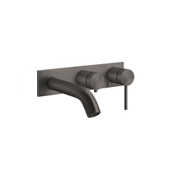 Gessi 316 54136#707 Встраиваемый смеситель на 2 источника, с изливом 168-138мм и переключателем (внешняя часть), цвет: brushed black metal pvd фото