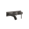Gessi 316 54136#707 Встраиваемый смеситель на 2 источника, с изливом 168-138мм и переключателем (внешняя часть), цвет: brushed black metal pvd