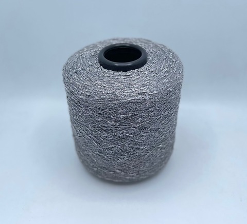 Бобинная пряжа (пр.Италия),art-Cosmos 1000/100гр, 80%Хлопок, 20%Люрекс , цвет-Серый+шишибрики. арт.32166