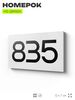 Номер на дверь 835, табличка на дверь для офиса, квартиры, кабинета, аудитории, склада, белая 120х70 мм, Айдентика Технолоджи