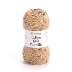 Пряжа YarnArt Cotton Gold Paillettes