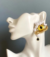 Серьги CLOUD- ОБЛАКА с глазом в стиле Schiaparelli