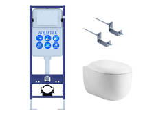 Aquatek SET Aquatek АЛЬТАИР INS17 SET Aquatek АЛЬТАИР INS17 (рама Aquatek INS-0000017 +крепление KKI-0000002 +унитаз AQ1980-00 +тонкое сиденье плавного закрывания) фото