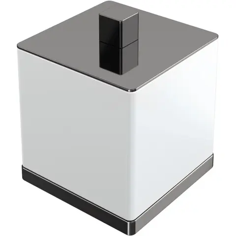 Boheme 10964-SGM Стакан для ватных дисков Qubic Shine Gun Metal