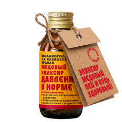 Медовый эликсир на кавказских травах «Давление в норме» ТМ Золотая Аптека Кавказа