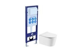 Aquatek SET Aquatek ОБЕРОН T INS-017 SET Aquatek ОБЕРОН T INS-017 (рама Aquatek Standard INS-0000017(без клавиши и крепежа)+унитаз ОБЕРОН AQ1365T-00 с тонким сиденьем soft-close фото