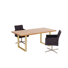 Стол Jackie Oak Brass 200x100 см