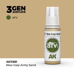 Акриловая краска AK Interactive New Iraqi Army Sand 3GEN AFV, 18мл
