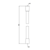 Gessi 316 54137#239 Шланг сromalux для ванны с коническим соединением на 1/2", длина 150 см, цвет: steel brushed