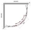 BelBagno Sela SELA-R-2-80-P-CR Душевой уголок радиальный, цвет: хром