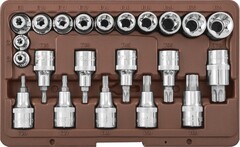 Ombra 953222 Набор головок торцевых, внешний TORX®, и насадок с вставками-битами TORX®, 22 предмета 55582