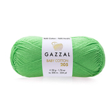 Пряжа Gazzal Baby Cotton 205 цвет 529 салат