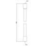 Gessi 316 54137#707 Шланг сromalux для ванны с коническим соединением на 1/2", длина 150 см, цвет: brushed black metal pvd
