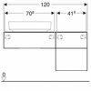 Geberit VariForm 501.183.00.1 Тумба под раковину, 120x55x51см, белый / лакированный глянцевый, белый / матовый
