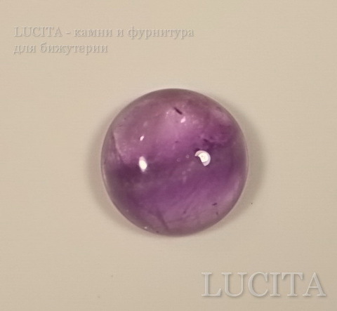 Кабошон круглый Аметист, 10х4 мм