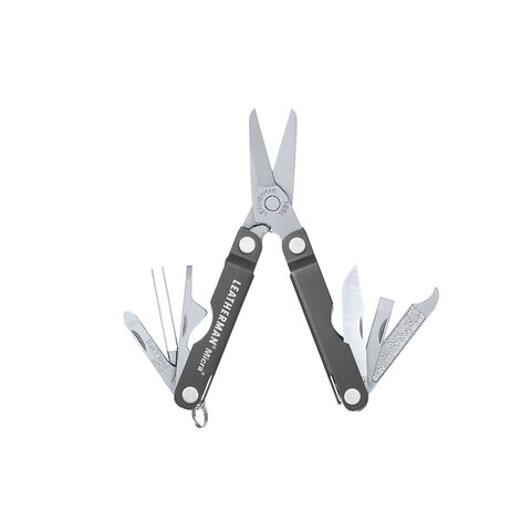 Мультитул-брелок Leatherman Micra Gray, 10 функций, цвет серый (64380181N) | Multitool-Leatherman.Ru