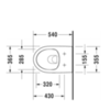 Duravit DuraStyle 2562090000 Унитаз подвесной безободковый 540х365 мм, с креплением, цвет белый