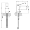 Gessi Rettangolo K 53002#031 Смеситель для раковины на 1 отверстие, цвет: хром