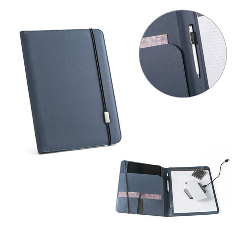 EMERGE FOLDER II. Папка A4 из 100% rPET 300D с эластичной застежкой