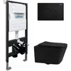 Abber Rechteck AC1201MB-AC0105-AC0121MB Комплект: подвесной Унитаз с инсталляцией AC0105 и кнопкой AC0121MB