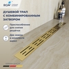 RGW 60213060-06 Душевой лоток Drain Leo-30-60 прямой 600 Золото браш ? 50 мм на ножках, сифон
