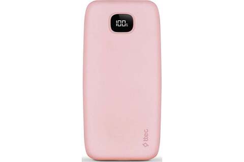 Внешний аккумулятор TTEC ChargeUp Pro LCD 20.000mAh PD 20W Powerbank, розовый