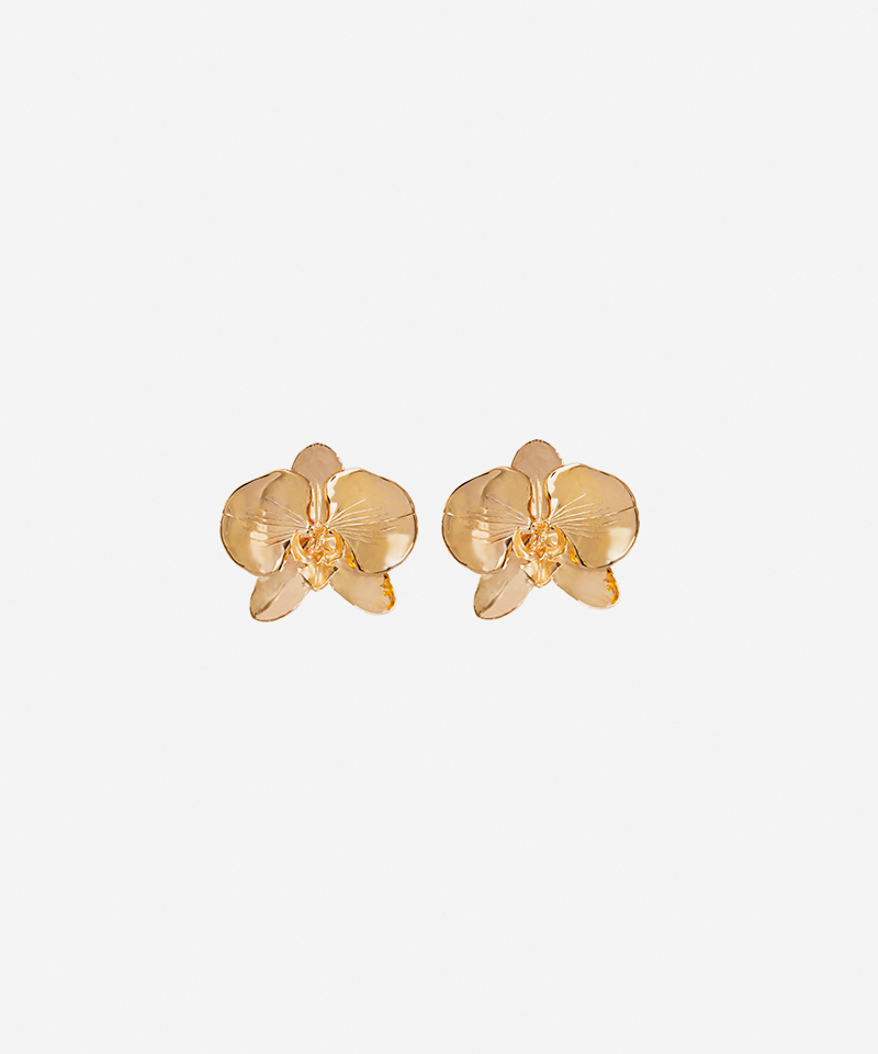 Серьги Орхидея gold